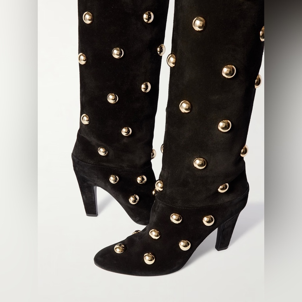 ✨ CHLOE EVE Studded suede over-the-knee boots $2,290 - Picture 5 of 13